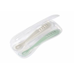 Juego de 2 Cucharas De Silicona Para Bebés + Estuche Velvet