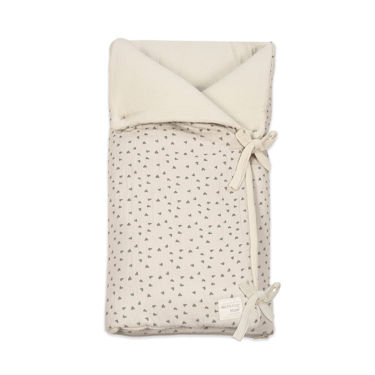 Arrullo/Manta Corazones Poppy Musgo