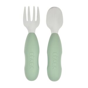 Juego de 2 cubiertos de acero inoxidable Sage Green