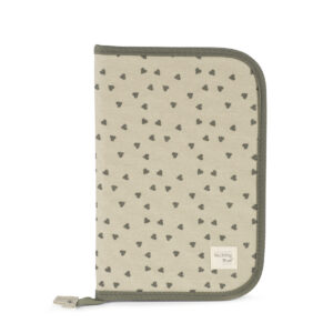 PORTADOCUMENTOS CORAZONES POPPY MUSGO