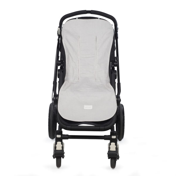 COLCHONETA LITTLE BLOOM VICHY GRIS